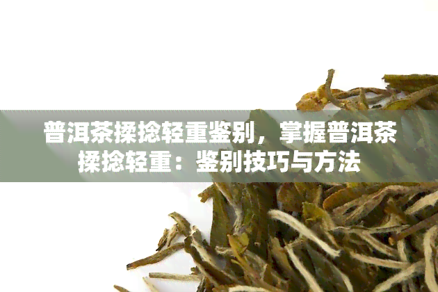 普洱茶揉捻轻重鉴别，掌握普洱茶揉捻轻重：鉴别技巧与方法