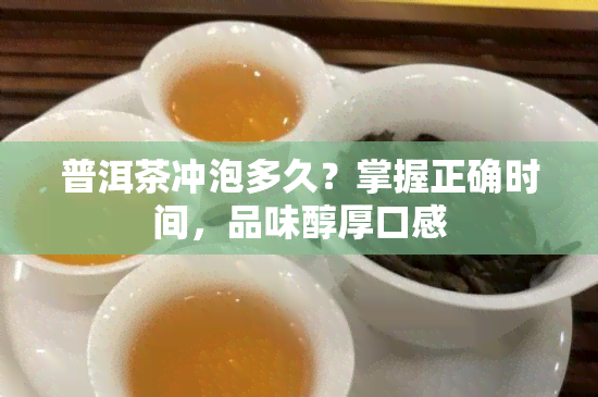 普洱茶冲泡多久？掌握正确时间，品味醇厚口感