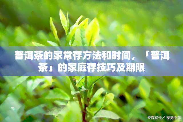 普洱茶的家常存方法和时间，「普洱茶」的家庭存技巧及期限