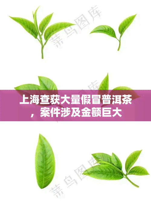 上海查获大量假冒普洱茶，案件涉及金额巨大