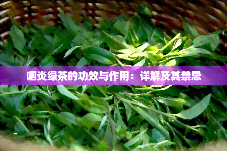 咽炎绿茶的功效与作用：详解及其禁忌