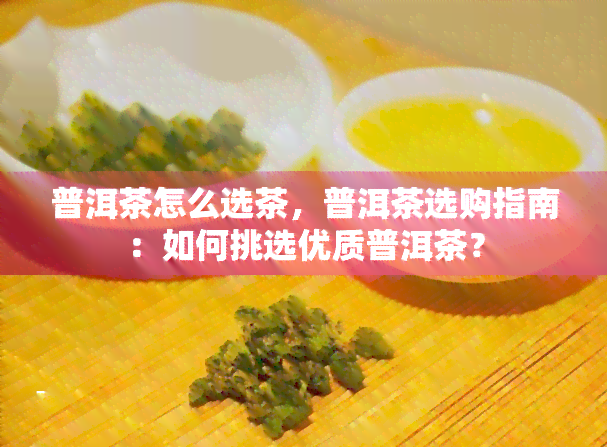 普洱茶怎么选茶，普洱茶选购指南：如何挑选优质普洱茶？