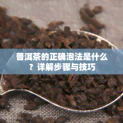 普洱茶的正确泡法是什么？详解步骤与技巧