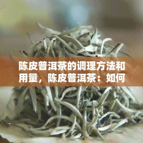 陈皮普洱茶的调理方法和用量，陈皮普洱茶：如何正确调配与饮用？