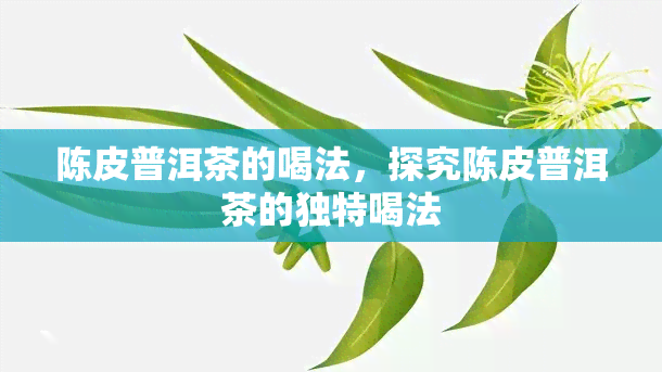 陈皮普洱茶的喝法，探究陈皮普洱茶的独特喝法