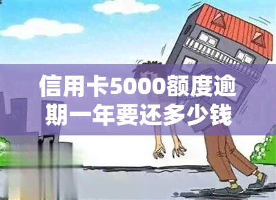 信用卡5000额度逾期一年要还多少钱，逾期一年的信用卡5000额度，需要偿还多少？