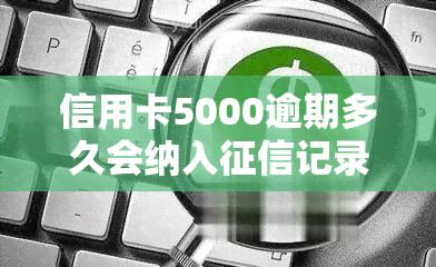 信用卡5000逾期多久会纳入记录？