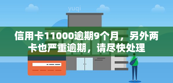 信用卡11000逾期9个月，另外两卡也严重逾期，请尽快处理