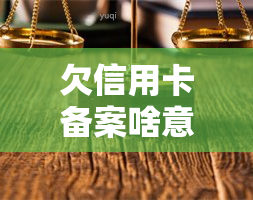 欠信用卡备案啥意思，什么是欠信用卡备案？详解其含义和影响