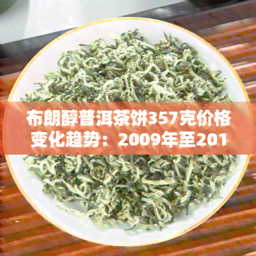 布朗醇普洱茶饼357克价格变化趋势：2009年至2013年12月