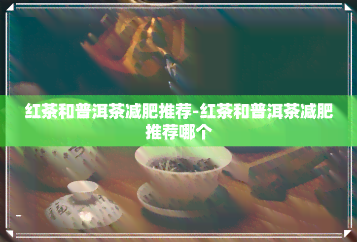 红茶和普洱茶减肥推荐-红茶和普洱茶减肥推荐哪个