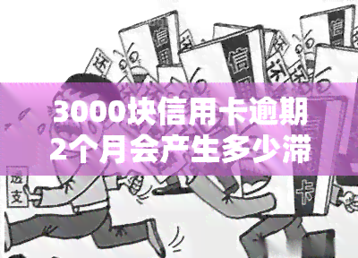 3000块信用卡逾期2个月会产生多少滞纳金？应该如何处理？