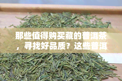 那些值得购买藏的普洱茶，寻找好品质？这些普洱茶值得收藏！