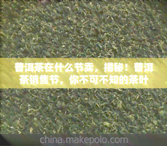 普洱茶在什么节卖，揭秘！普洱茶销售节，你不可不知的茶叶市场策略