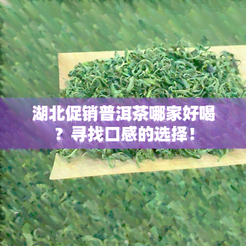 湖北促销普洱茶哪家好喝？寻找口感的选择！