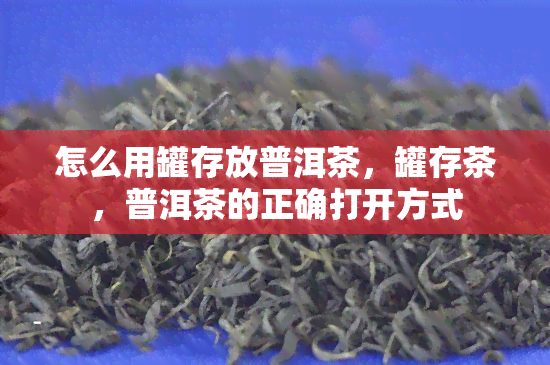 怎么用罐存放普洱茶，罐存茶，普洱茶的正确打开方式