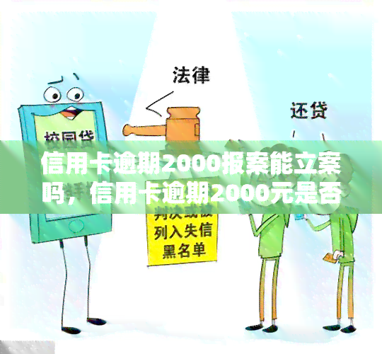 信用卡逾期2000报案能立案吗，信用卡逾期2000元是否能立案？探讨相关法律规定