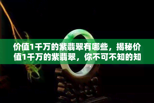 价值1千万的紫翡翠有哪些，揭秘价值1千万的紫翡翠，你不可不知的知识点！