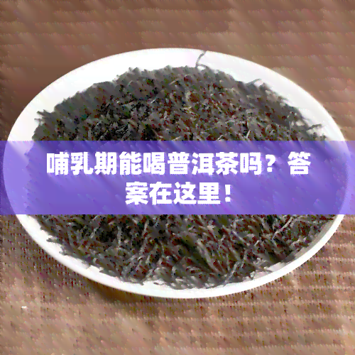 哺乳期能喝普洱茶吗？答案在这里！