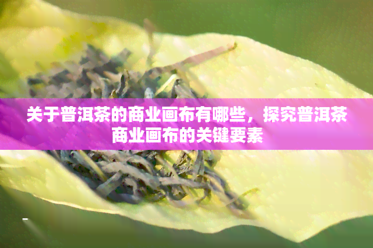 关于普洱茶的商业画布有哪些，探究普洱茶商业画布的关键要素