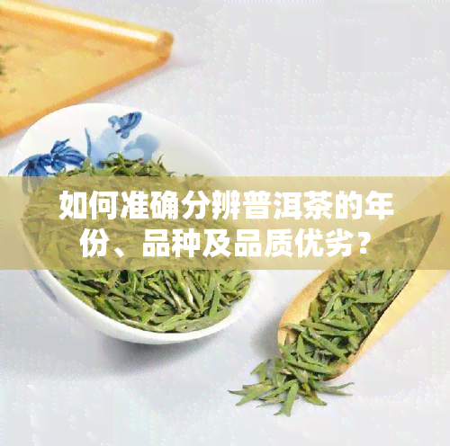 如何准确分辨普洱茶的年份、品种及品质优劣？