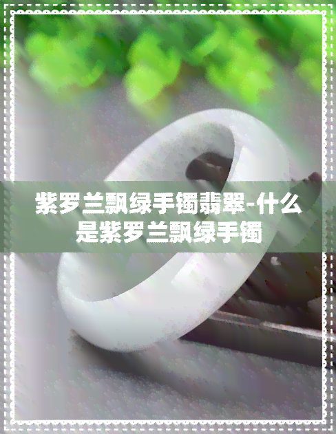 紫罗兰飘绿手镯翡翠-什么是紫罗兰飘绿手镯