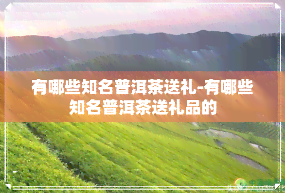 有哪些知名普洱茶送礼-有哪些知名普洱茶送礼品的