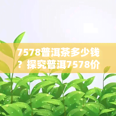 7578普洱茶多少钱？探究普洱7578价格及7579普洱茶的区别