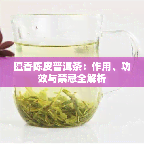 檀香陈皮普洱茶：作用、功效与禁忌全解析