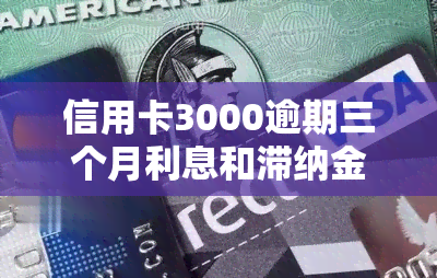 信用卡3000逾期三个月利息和滞纳金金额计算方法