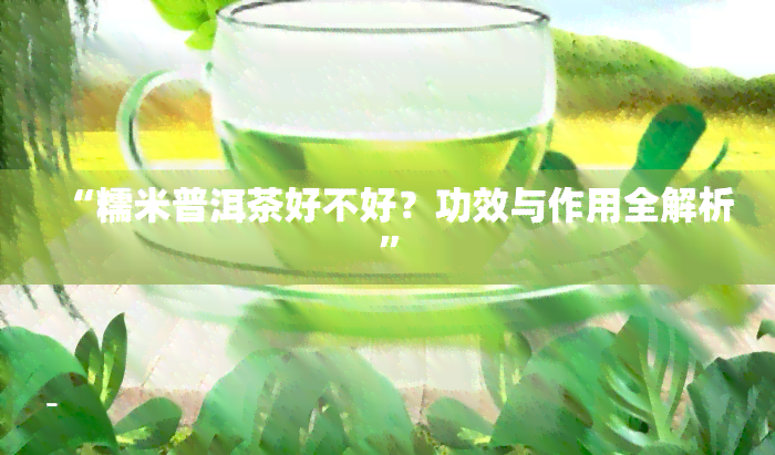 “糯米普洱茶好不好？功效与作用全解析”