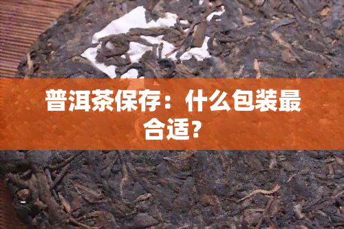 普洱茶保存：什么包装最合适？