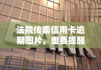 法院传票信用卡逾期图片，重要提醒：收到法院传票，因信用卡逾期引发法律纠纷！