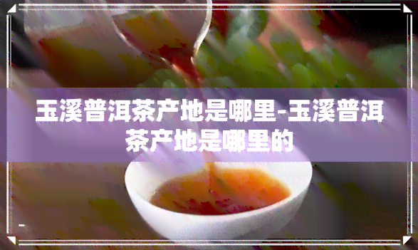 玉溪普洱茶产地是哪里-玉溪普洱茶产地是哪里的