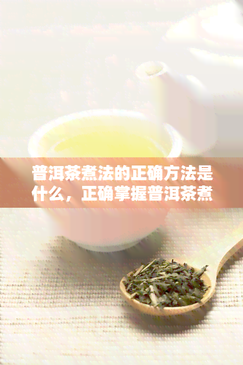 普洱茶煮法的正确方法是什么，正确掌握普洱茶煮法，让你品味不一样的茶香