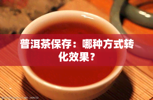 普洱茶保存：哪种方式转化效果？