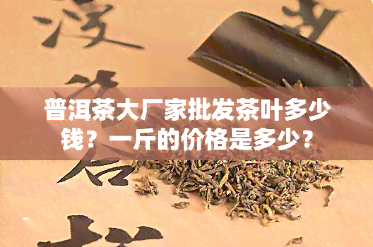 普洱茶大厂家批发茶叶多少钱？一斤的价格是多少？