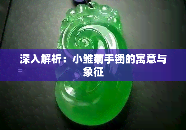 深入解析：小雏菊手镯的寓意与象征