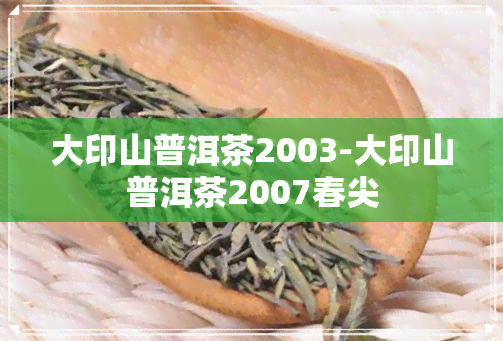 大印山普洱茶2003-大印山普洱茶2007春尖