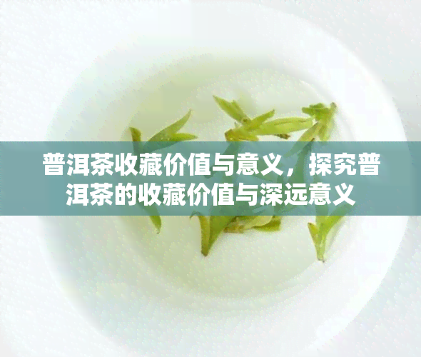 普洱茶收藏价值与意义，探究普洱茶的收藏价值与深远意义