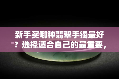 新手买哪种翡翠手镯更好？选择适合自己的最重要，款式、颜色、价格都需要考虑。建议选择透明度高、色泽鲜艳的A货翡翠手镯，可以搭配金银或K金镶嵌更显高档。此外，也可以考虑购买有寓意的手镯，如平安扣、福禄寿等，既能增加佩戴的意义，又能展示个性。总的来说，新手购买翡翠手镯要注重品质和寓意，选择适合自己的款式和价位。