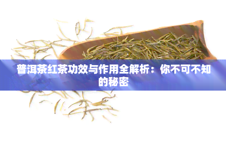 普洱茶红茶功效与作用全解析：你不可不知的秘密