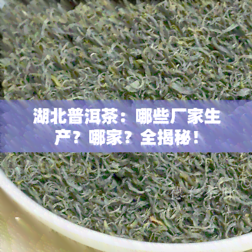 湖北普洱茶：哪些厂家生产？哪家？全揭秘！