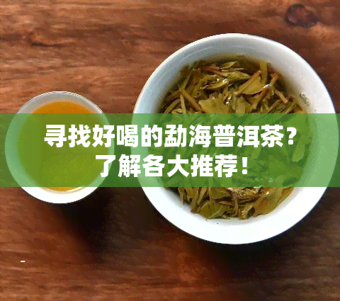 寻找好喝的勐海普洱茶？了解各大推荐！