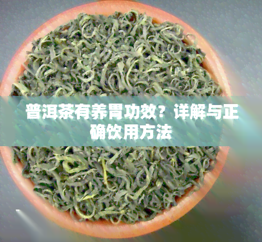 普洱茶有养胃功效？详解与正确饮用方法