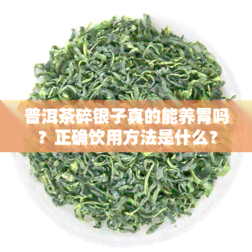 普洱茶碎银子真的能养胃吗？正确饮用方法是什么？