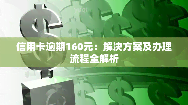 信用卡逾期160元：解决方案及办理流程全解析