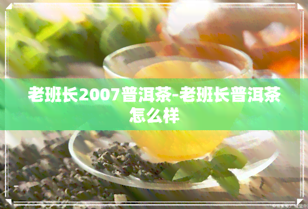 老班长2007普洱茶-老班长普洱茶怎么样