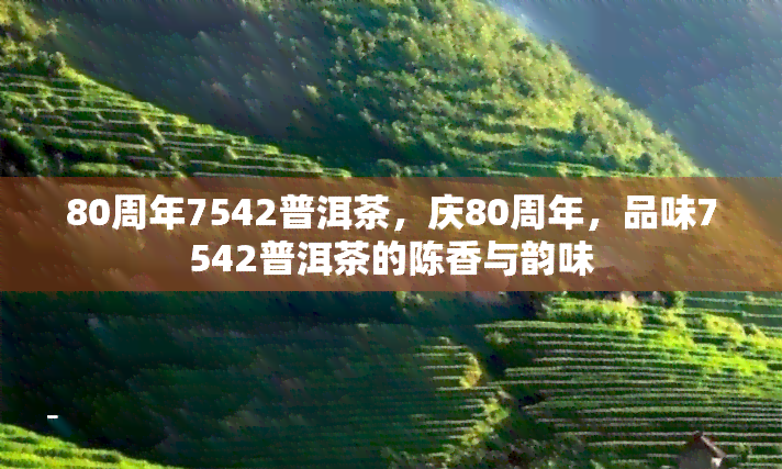 80周年7542普洱茶，庆80周年，品味7542普洱茶的陈香与韵味