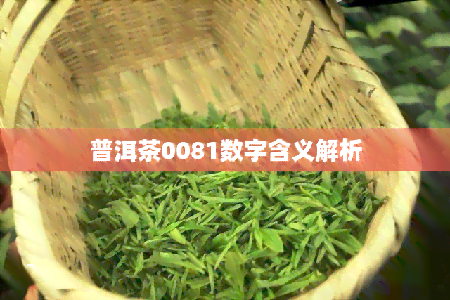 普洱茶0081数字含义解析